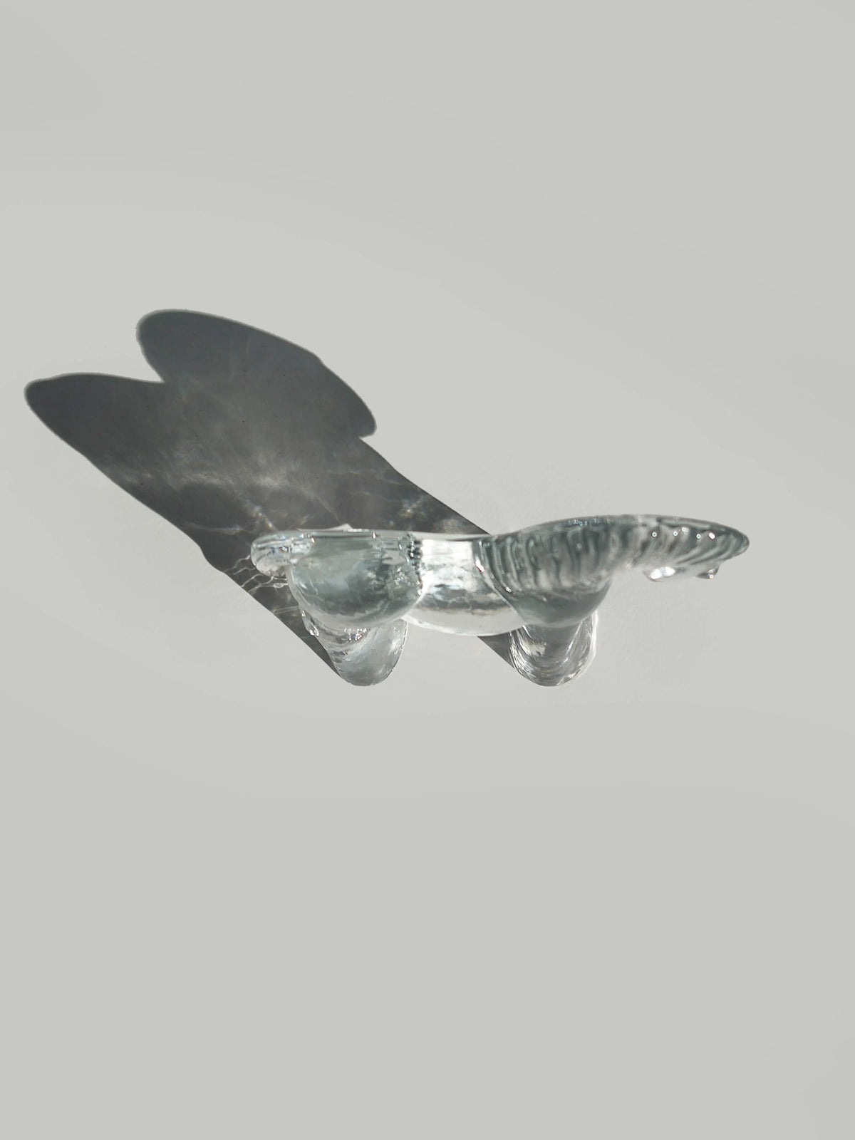 Vintage Glasskulptur "Duo of Horses" aus Klarglas