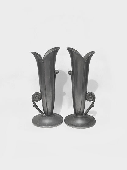 Set von 2 Vintage Vasen "Soliflore" im Art Nouveau Stil