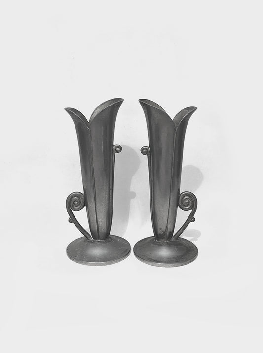 Set von 2 Vintage Vasen "Soliflore" im Art Nouveau Stil