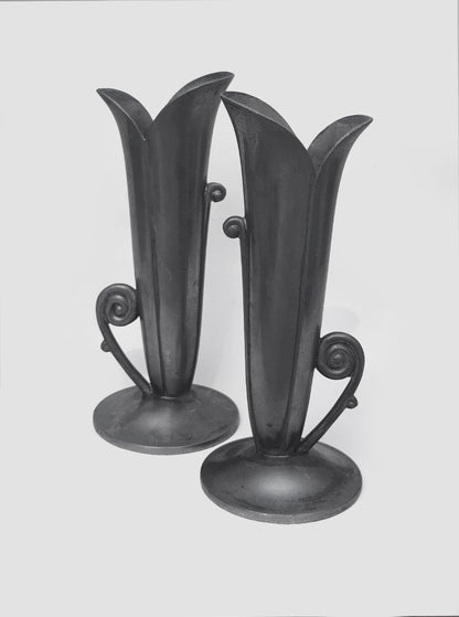 Set von 2 Vintage Vasen "Soliflore" im Art Nouveau Stil