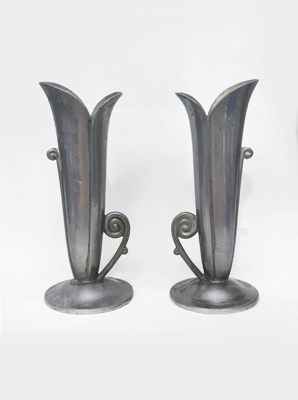 Set von 2 Vintage Vasen "Soliflore" im Art Nouveau Stil
