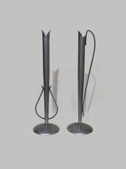 Set von 2 Vintage Vasen "Soliflore" aus Metall