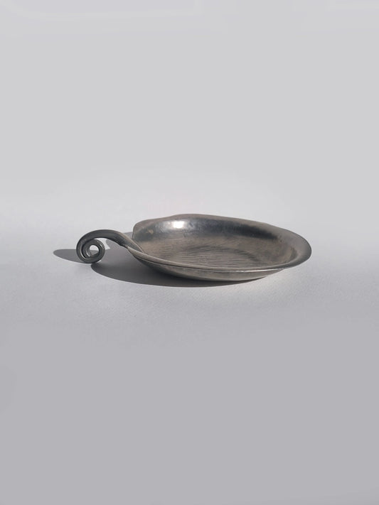 Vintage Vide Poche "Leaf" aus Zinn