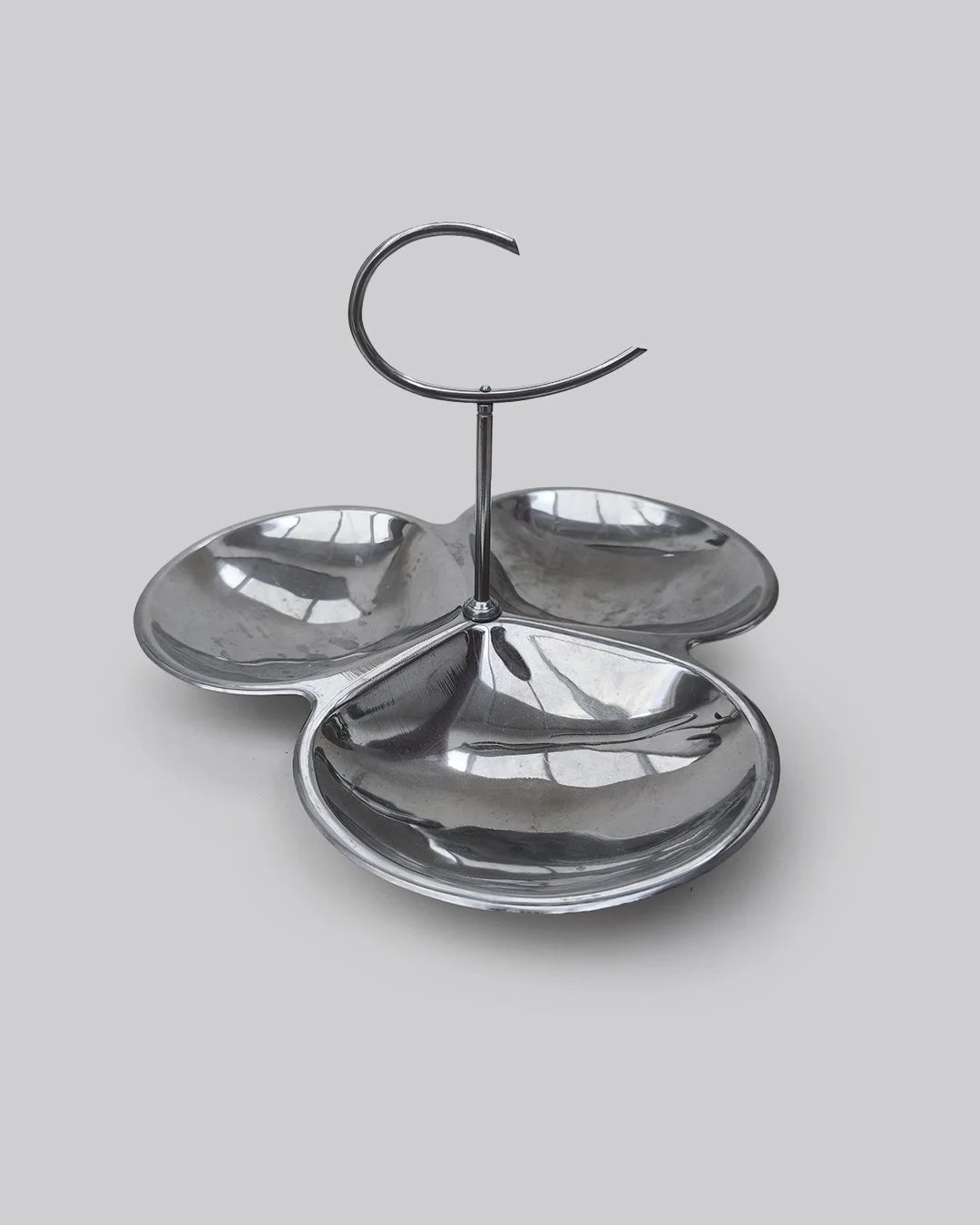 Vintage Serviertablett "Steel Triple Tray"