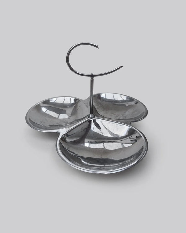Vintage Serviertablett "Steel Triple Tray"