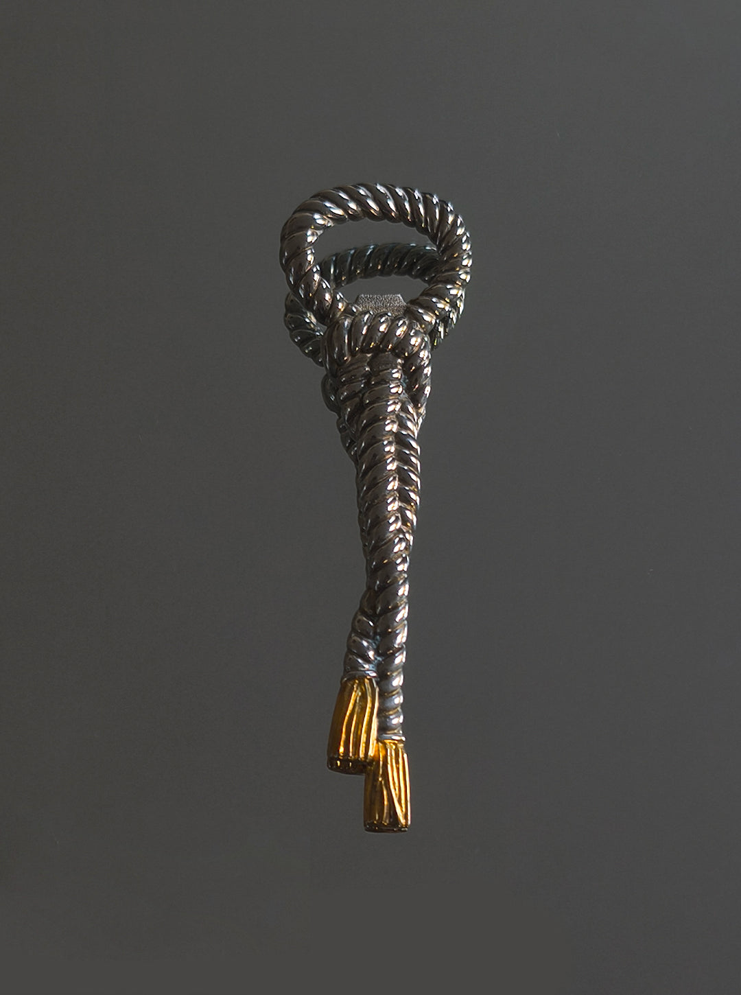 Flaschenöffner "Rope" aus Metall, Silber-Gold