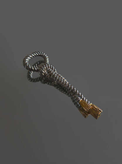Flaschenöffner "Rope" aus Metall, Silber-Gold