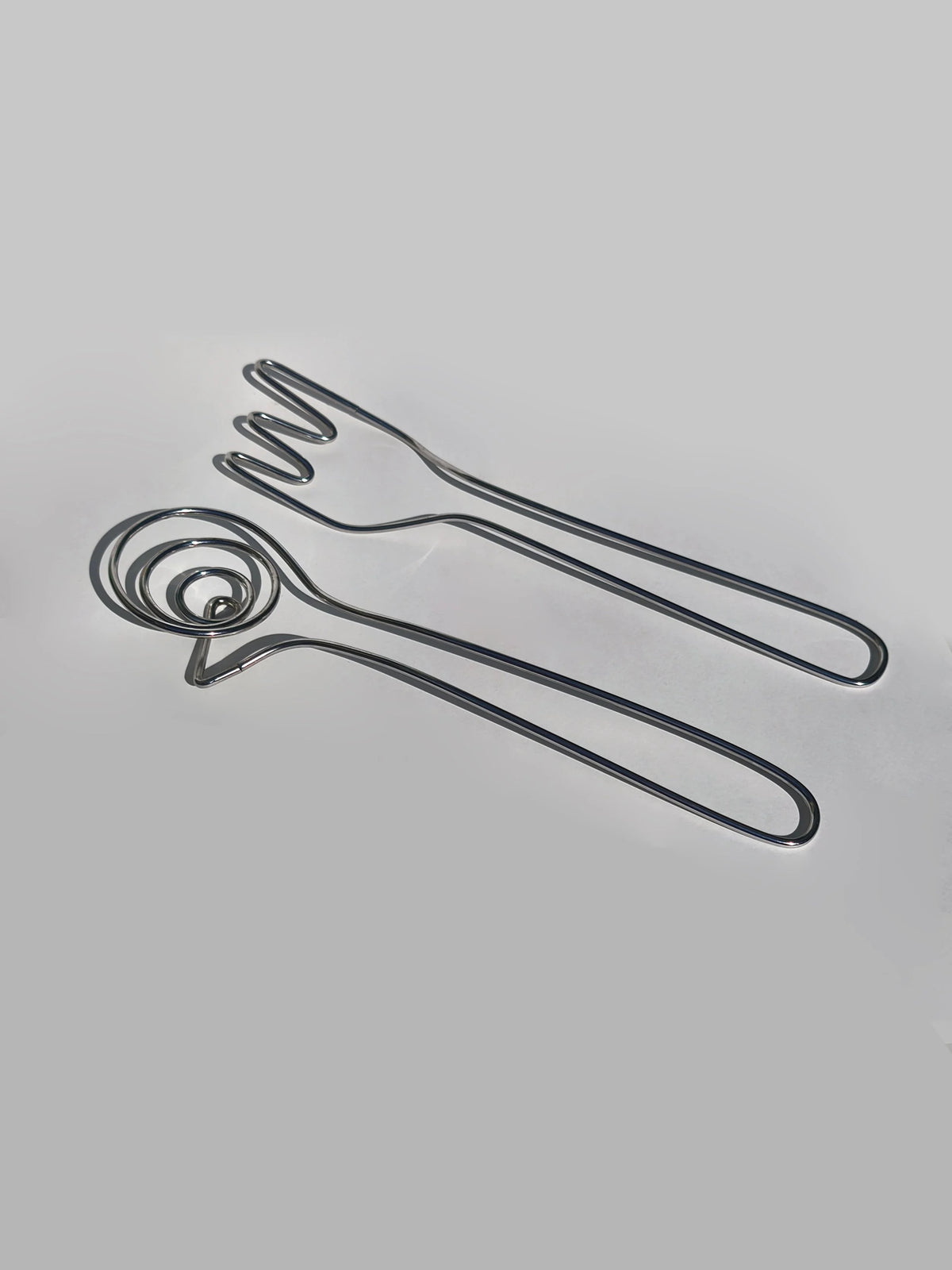 Vintage Salatbesteck Silber Edelstahl