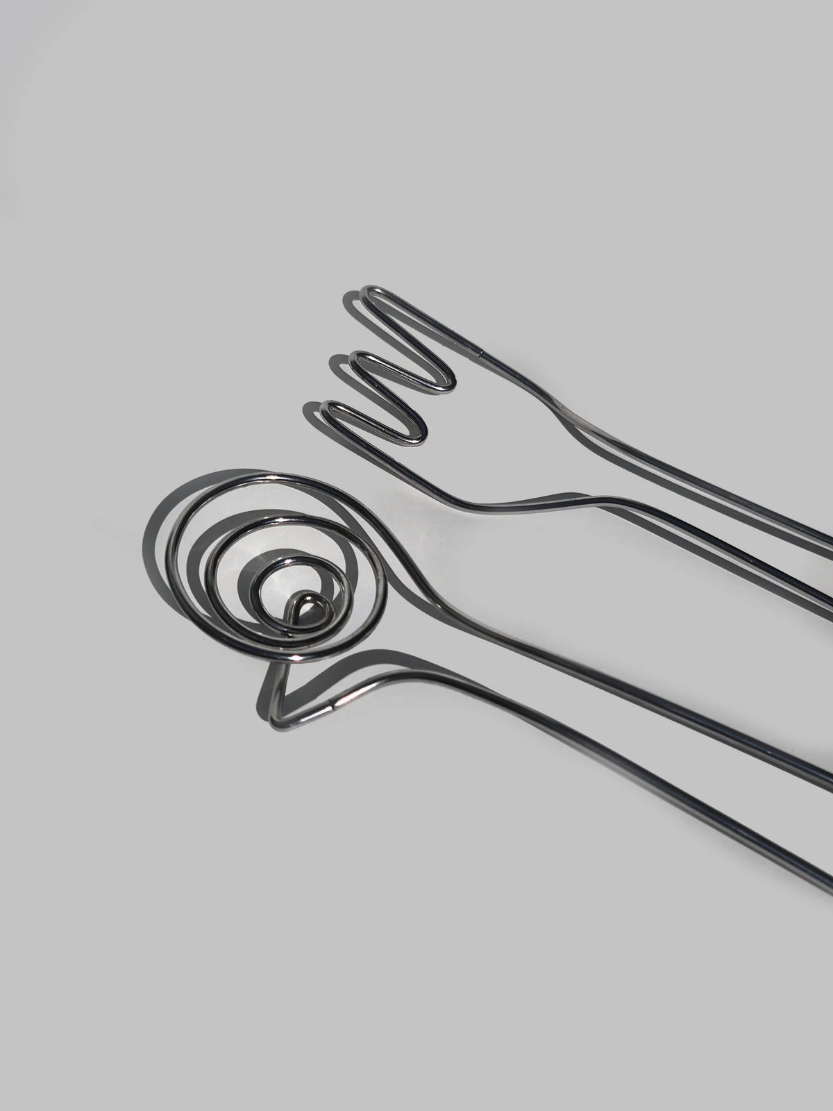 Vintage Salatbesteck Silber Edelstahl