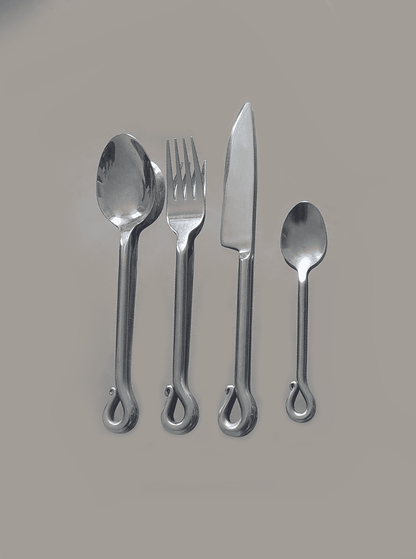 Set of 4 cutlery Organiques Silver Vintage