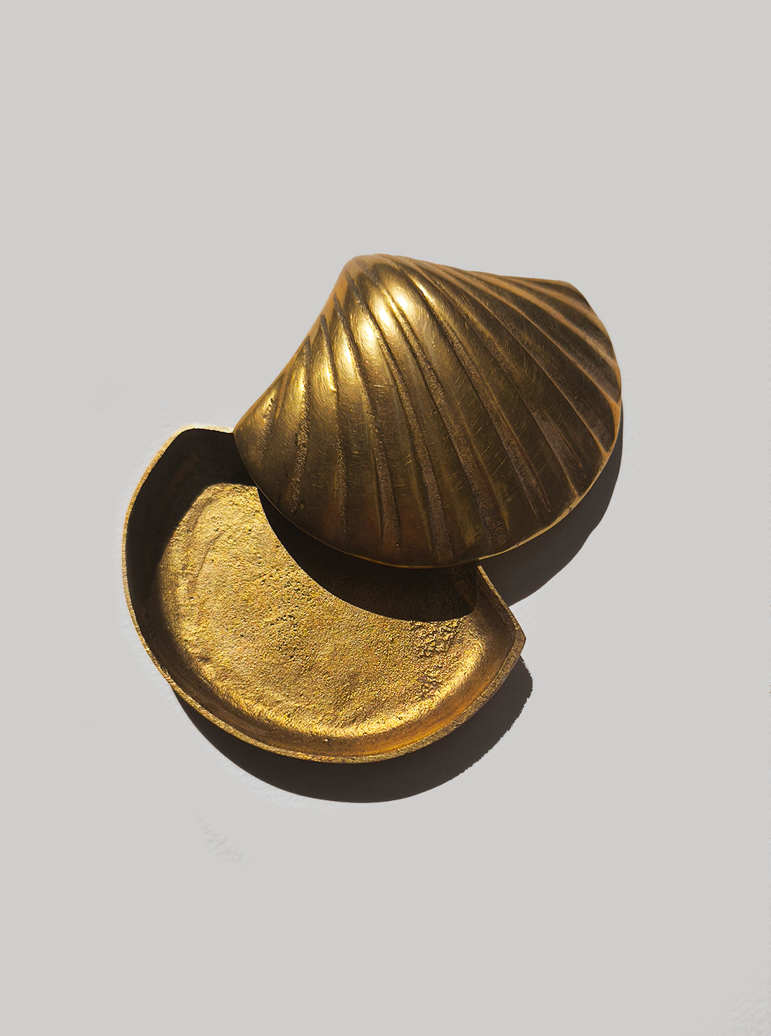 Vintage Messingdose Muschel