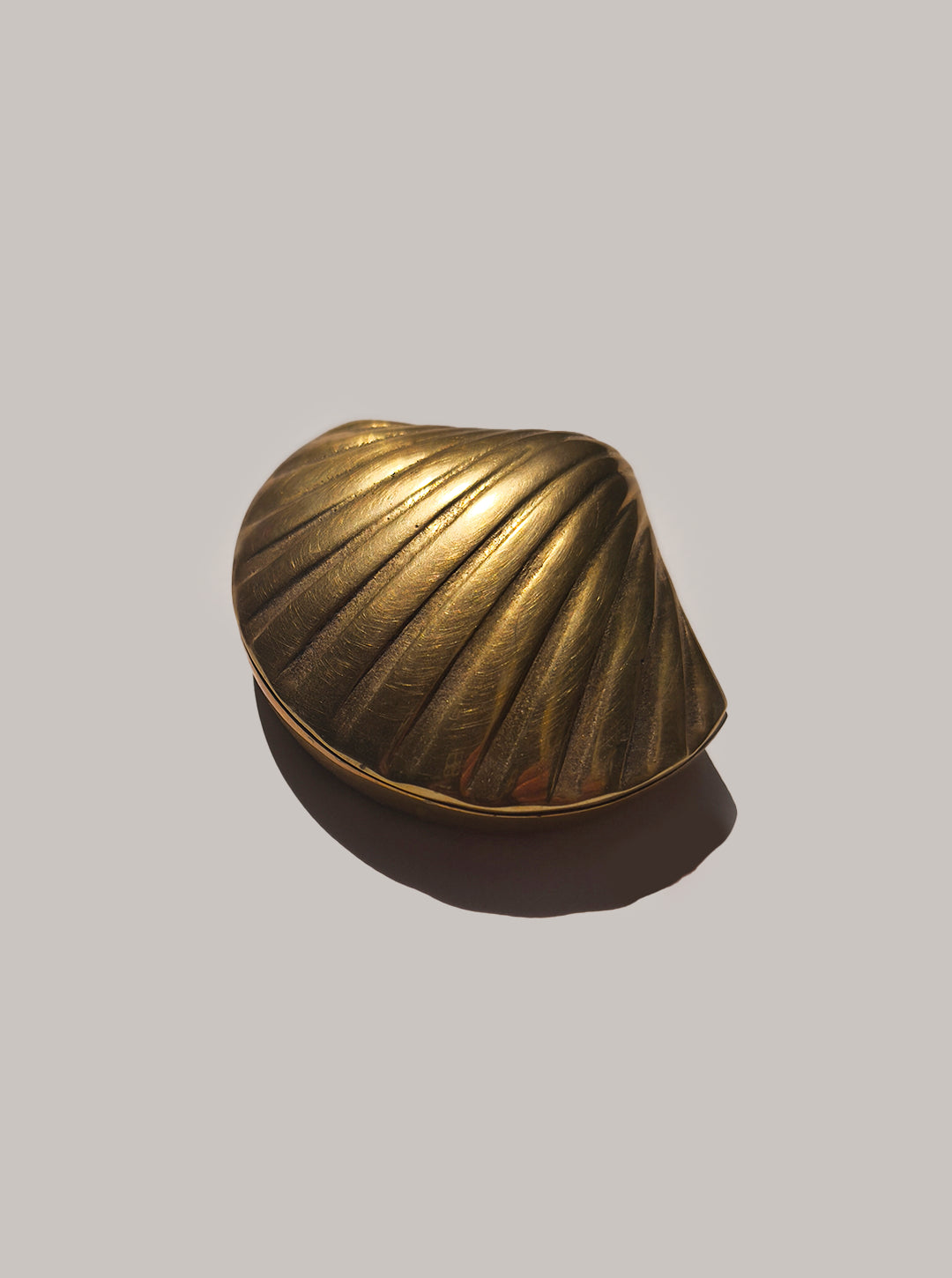 Vintage Messingdose Muschel