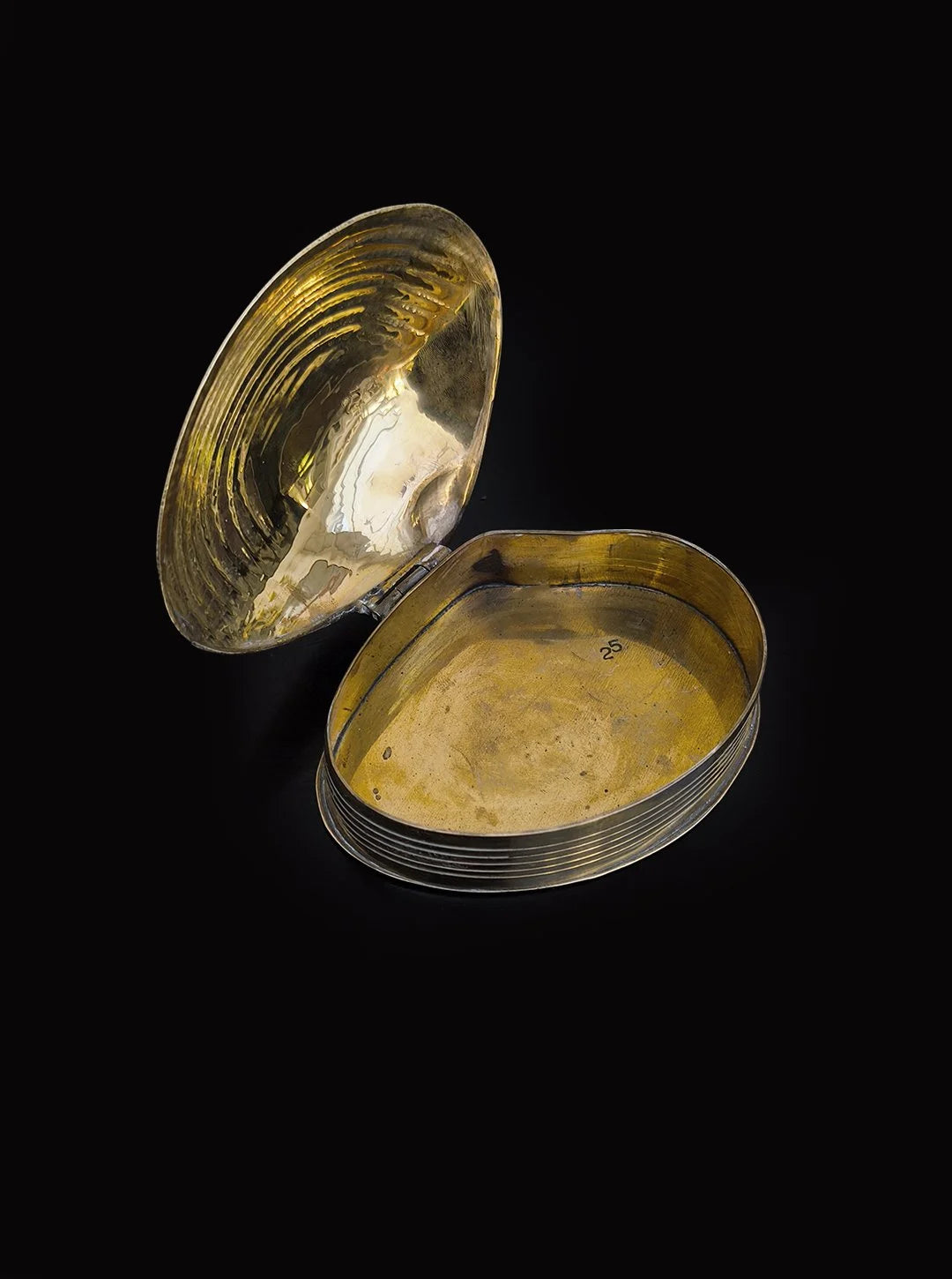 Vintage Schmuckbox Messing von Shell