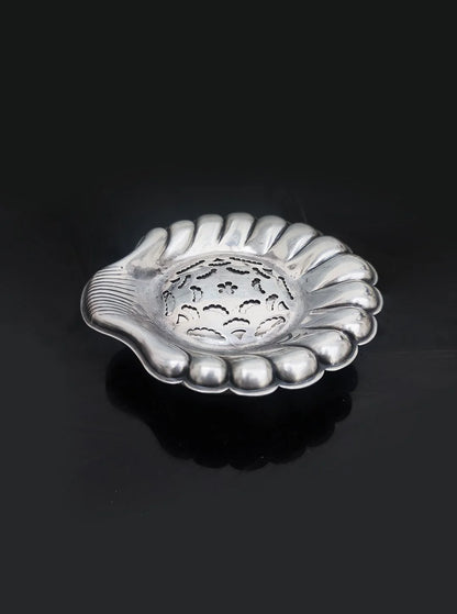 Vintage Butterdose "Coquillor" aus versilbertem Metall, Frankreich