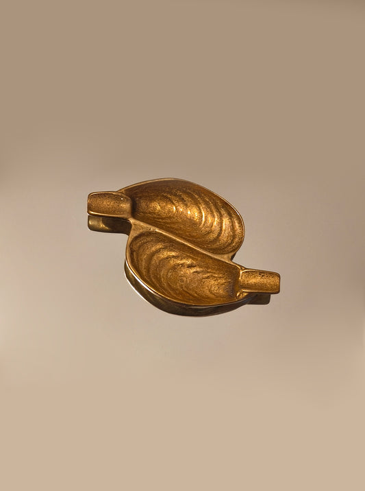 Vintage Aschenbecher "Shell" aus Messing