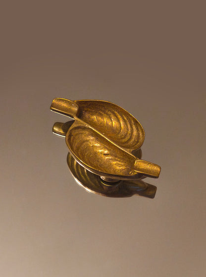 Vintage Aschenbecher "Shell" aus Messing
