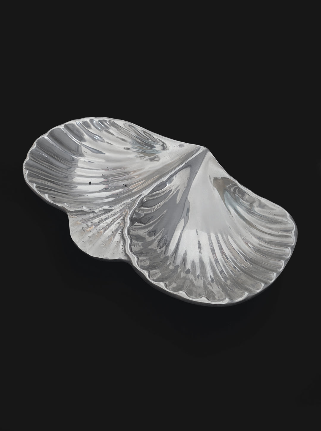 Vintage Servierschale "Shell Double Tray" aus Metall