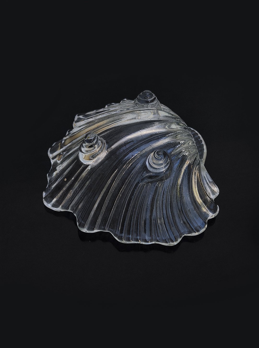 Vintage Glasschale "Shell" Vide Poche in Muschelform