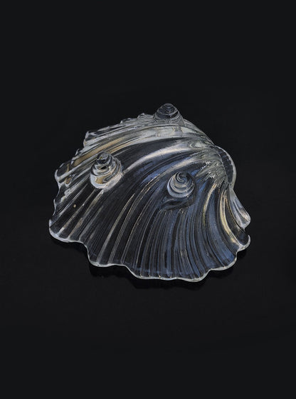Vintage Glasschale "Shell" Vide Poche in Muschelform