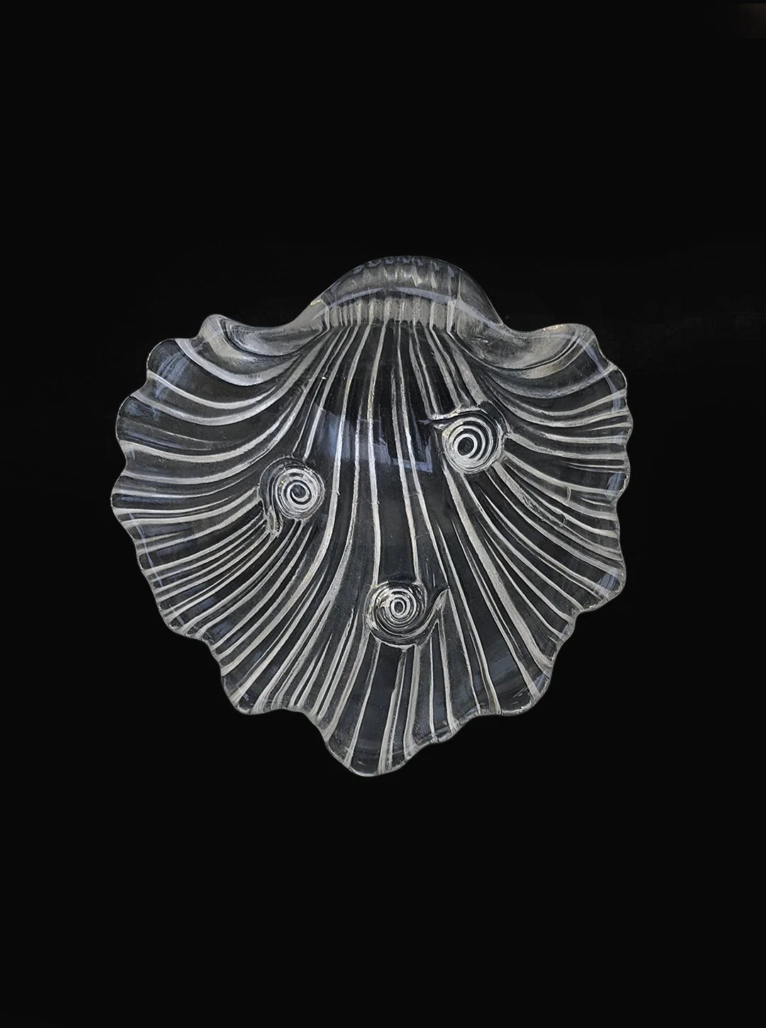 Vintage Glasschale "Shell" Vide Poche in Muschelform