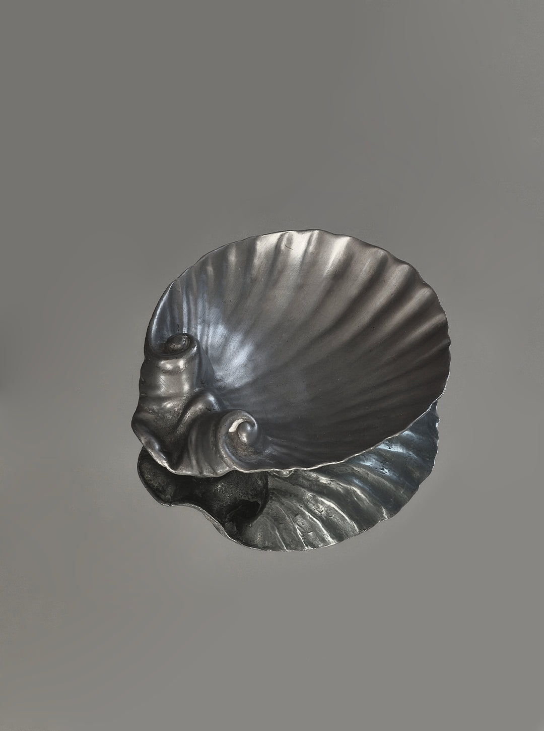 Vintage Schale Shell pewter vide-poche