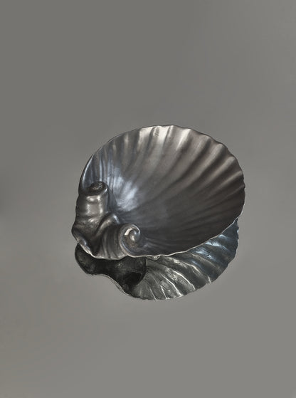 Vintage Schale Shell pewter vide-poche