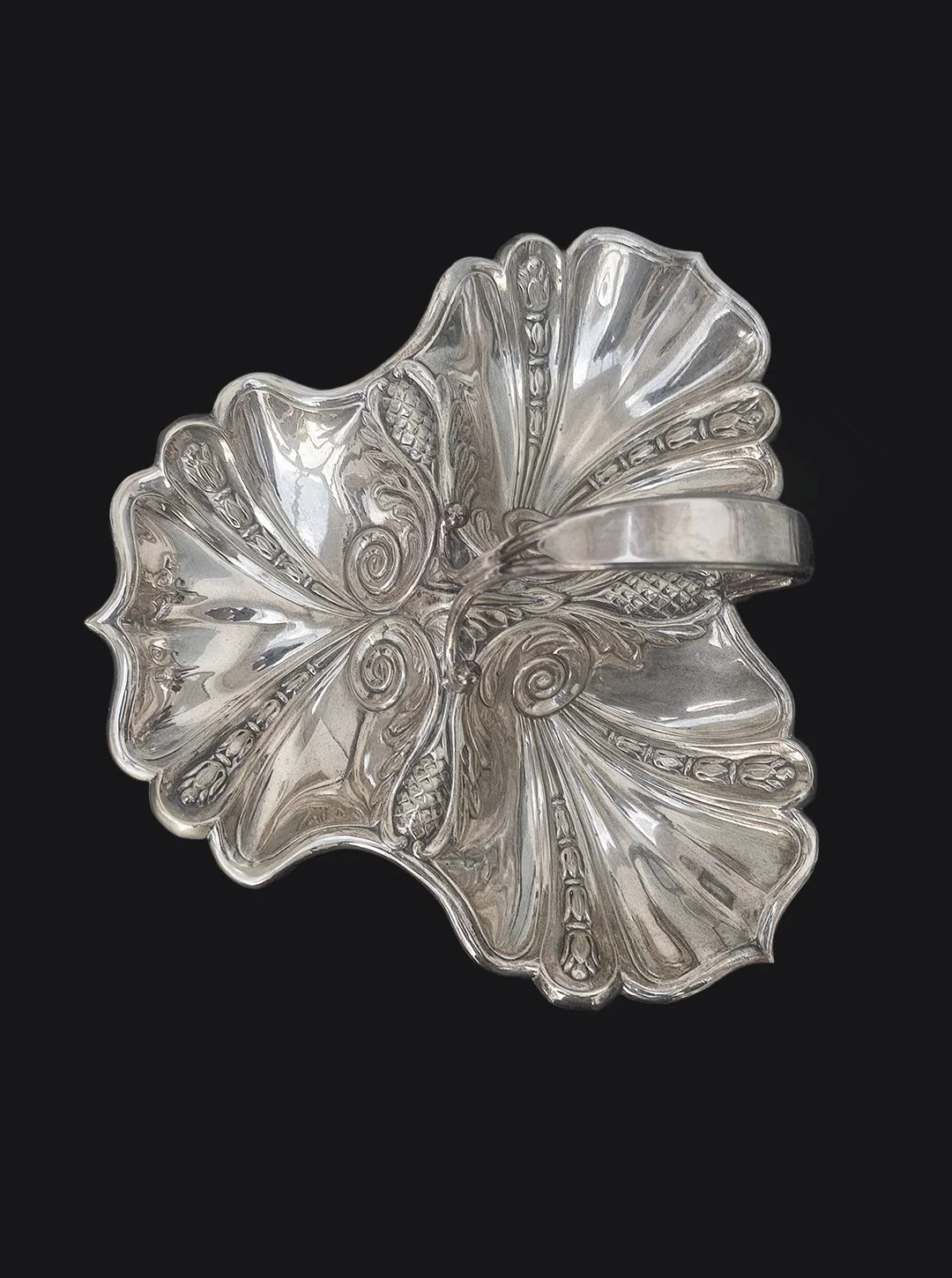 Vintage Servierschale "Shell Triple Tray" versilbert