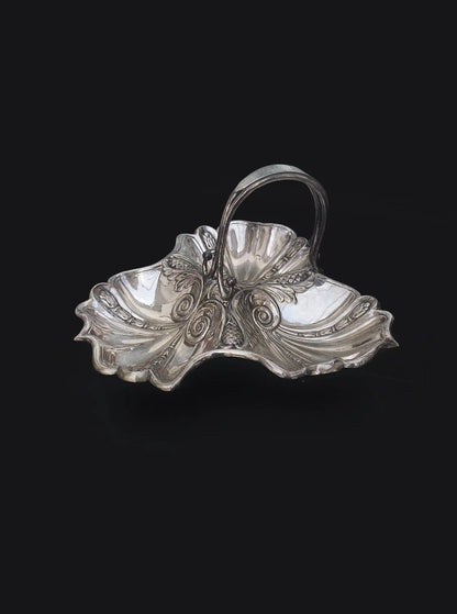 Vintage Servierschale "Shell Triple Tray" versilbert
