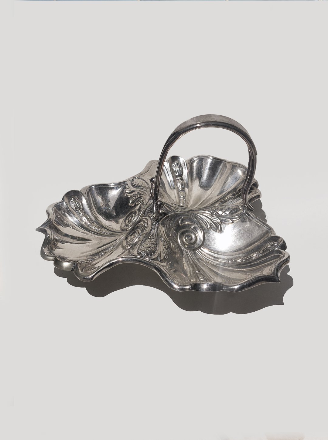 Vintage Servierschale "Shell Triple Tray" versilbert