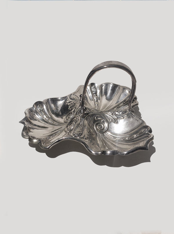Vintage Servierschale "Shell Triple Tray" versilbert
