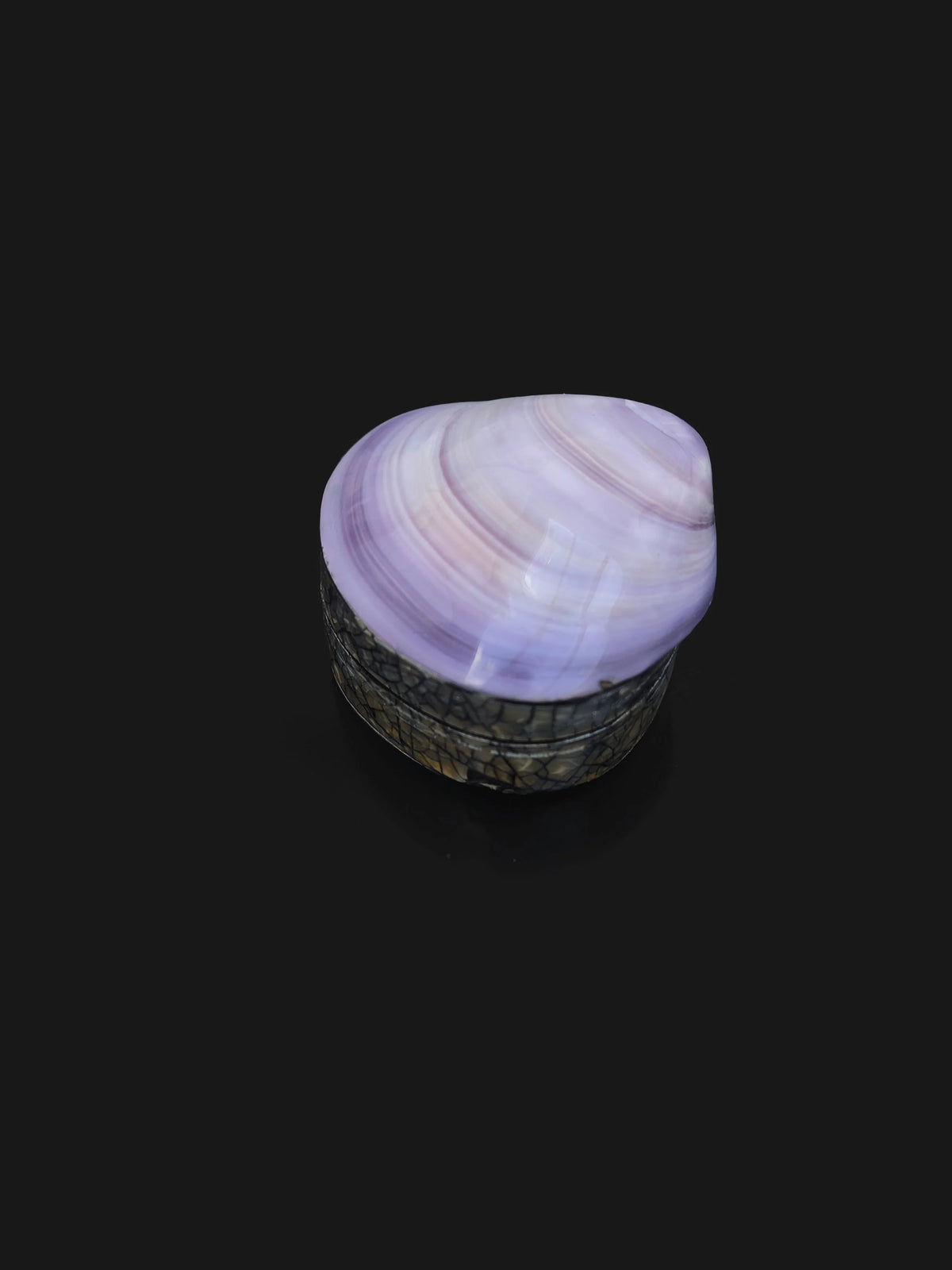 Deko-Box aus Muschel in Violett, Rosa und Weiß