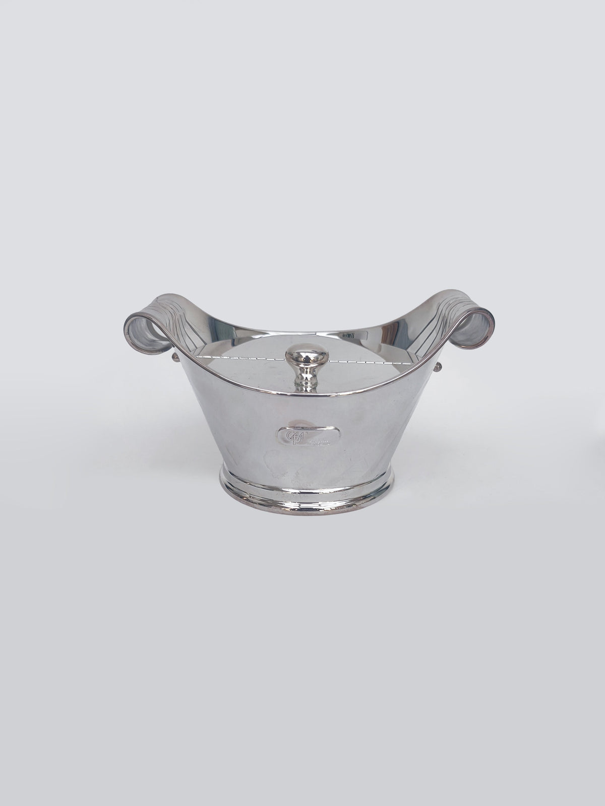 Vintage Zuckerdose versilbert, Art Deco Stil