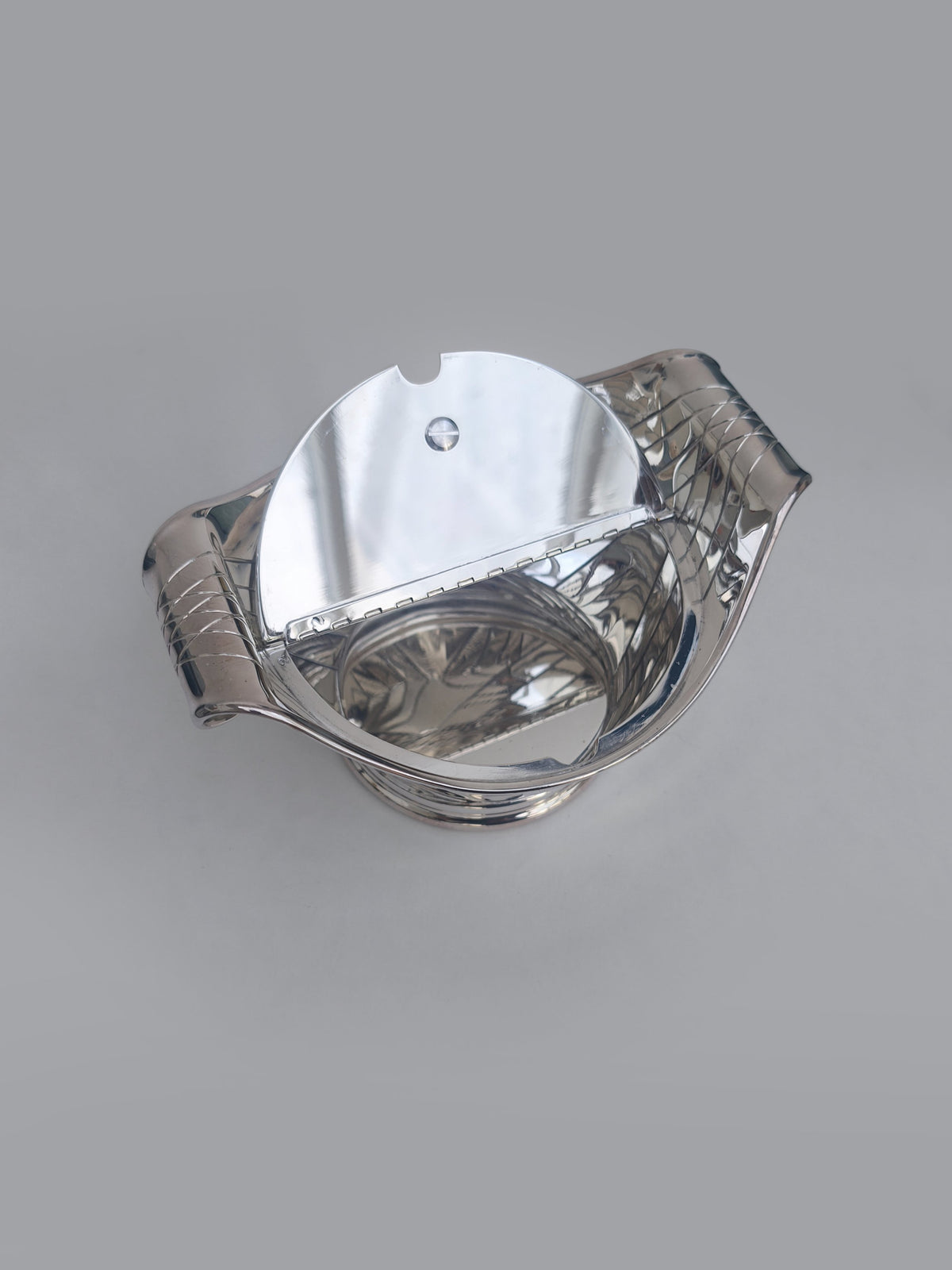 Vintage Zuckerdose versilbert, Art Deco Stil