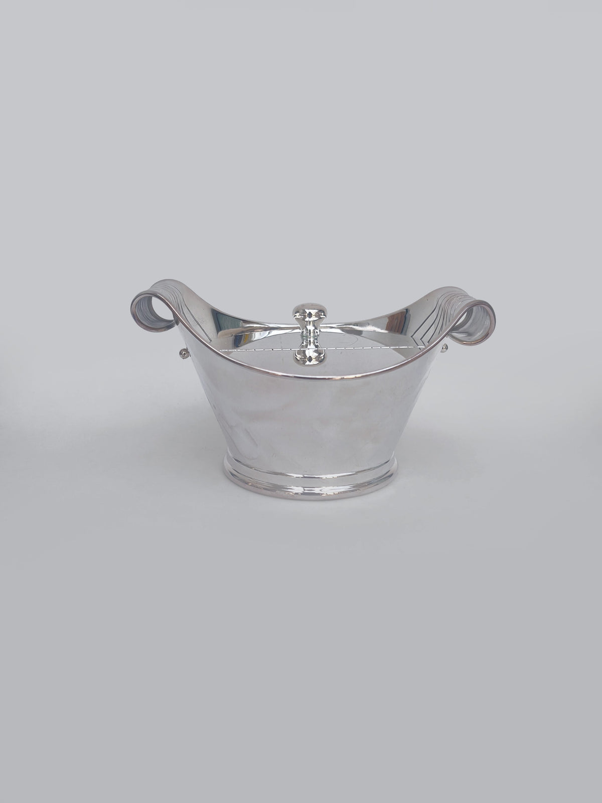 Vintage Zuckerdose versilbert, Art Deco Stil