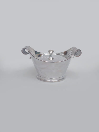 Vintage Zuckerdose versilbert, Art Deco Stil