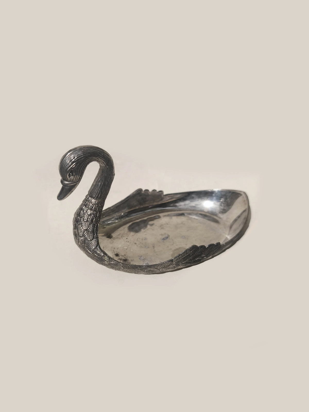 Vintage Schwan Vide-Poche versilbert