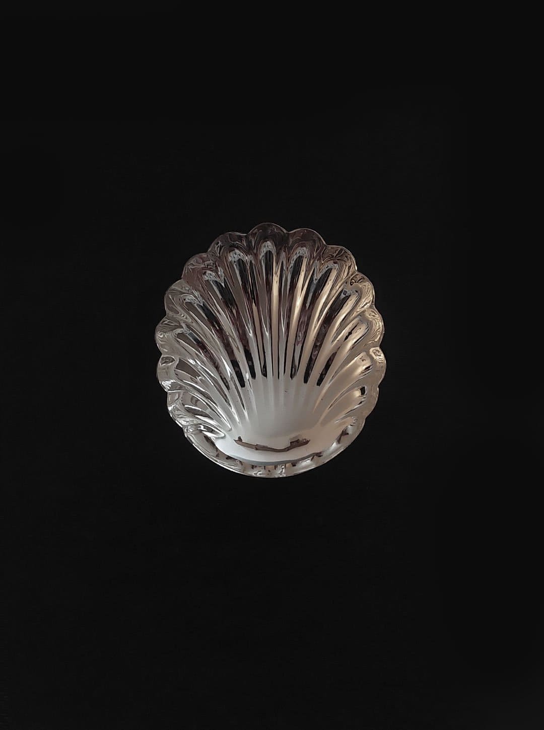 Vintage shell bowl silver 8.5 x 6 cm