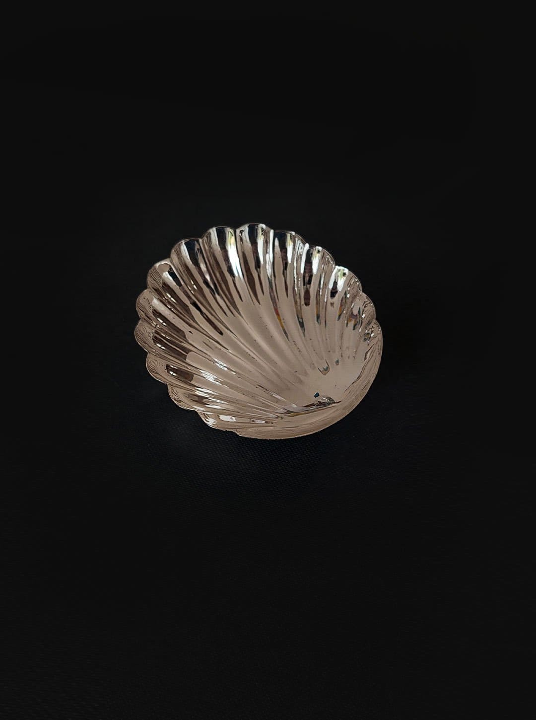 Vintage shell bowl silver 8.5 x 6 cm