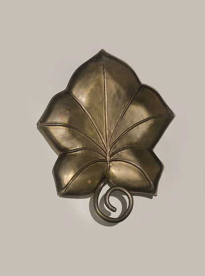 Vintage Vide-Poche "Leaf" aus Messing