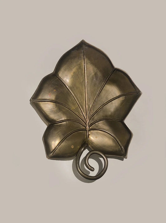 Vintage Vide-Poche "Leaf" aus Messing
