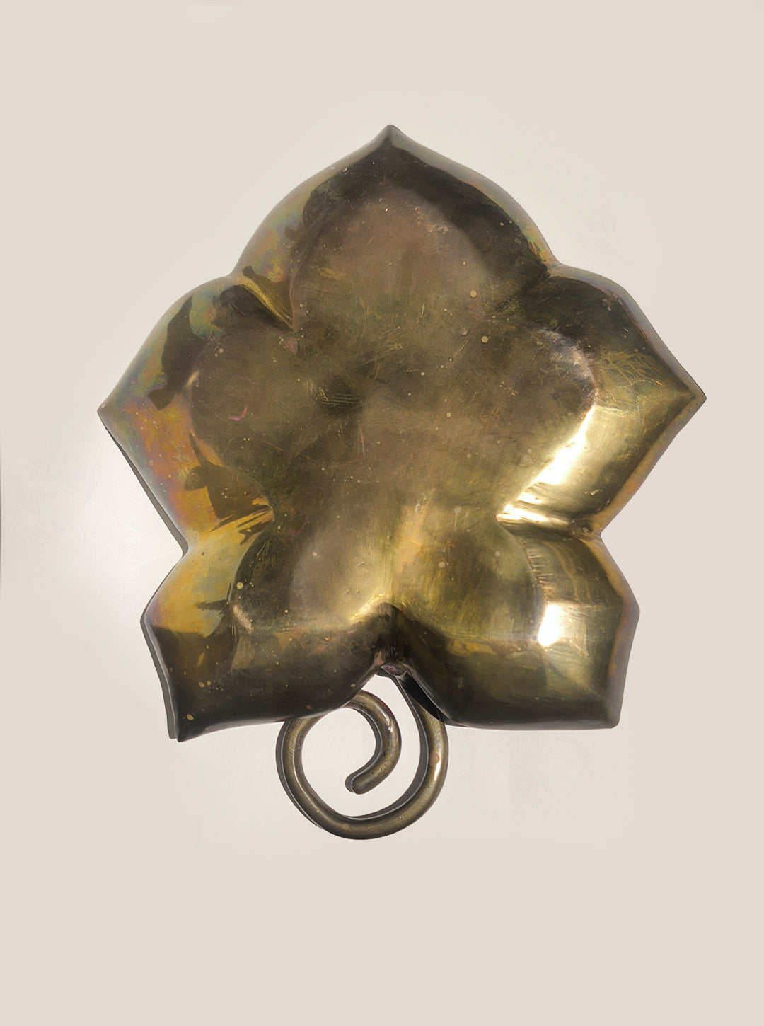 Vintage Vide-Poche "Leaf" aus Messing