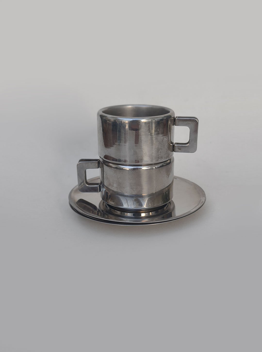 Set von 2 Vintage Espressotasse mit Untertasse