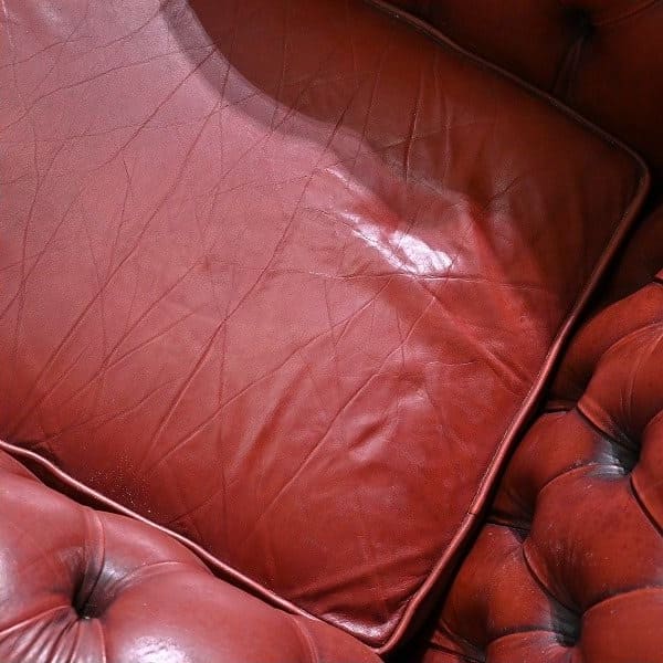 Vintage Sessel Chesterfield Leder mit Rollen