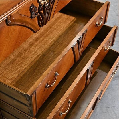 Vintage Kommode Medea von Medea einzigartiges Mahagoni-Schnitzerei