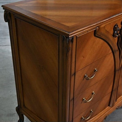 Vintage Kommode Medea von Medea einzigartiges Mahagoni-Schnitzerei