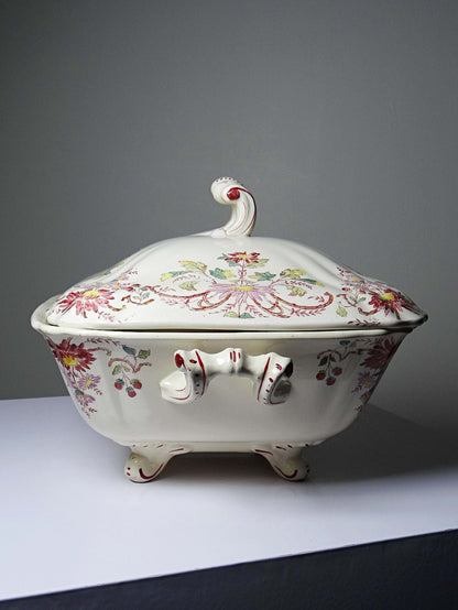 Vintage Terrine "Pâquerettes" von Longchamp, Art Nouveau