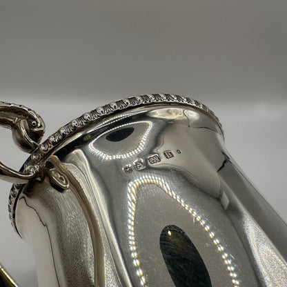 Vintage Pokal aus Sterling Silber mit zwei Henkeln, englisch, vergoldet innen, Birmingham, 20. Jh.