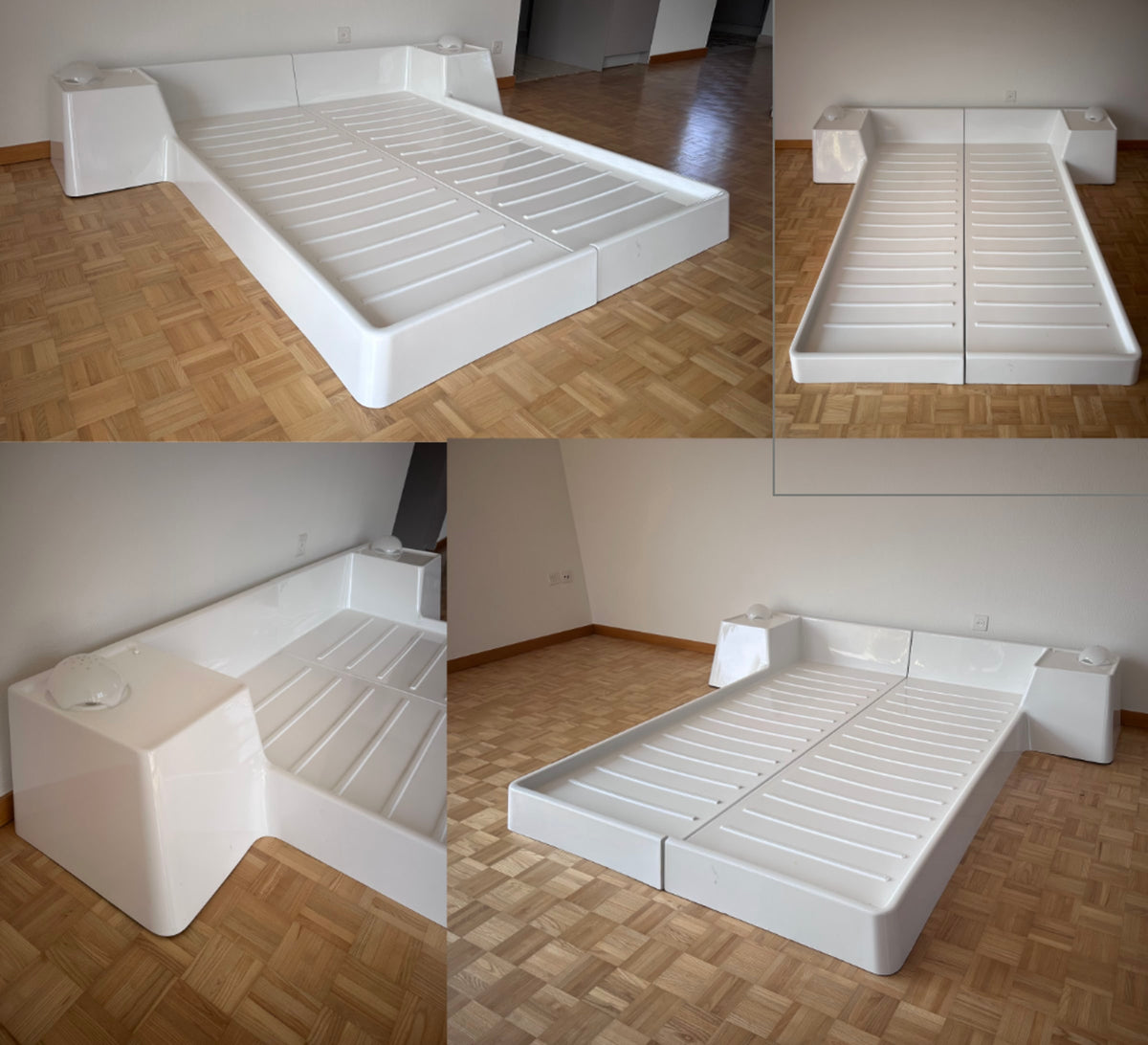 Vintage Doppelbett Space Age von Marc Held für Prisunic