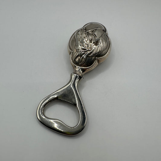 Vintage Flaschenöffner Pferdekopf 925er Silber massiv und detailliert