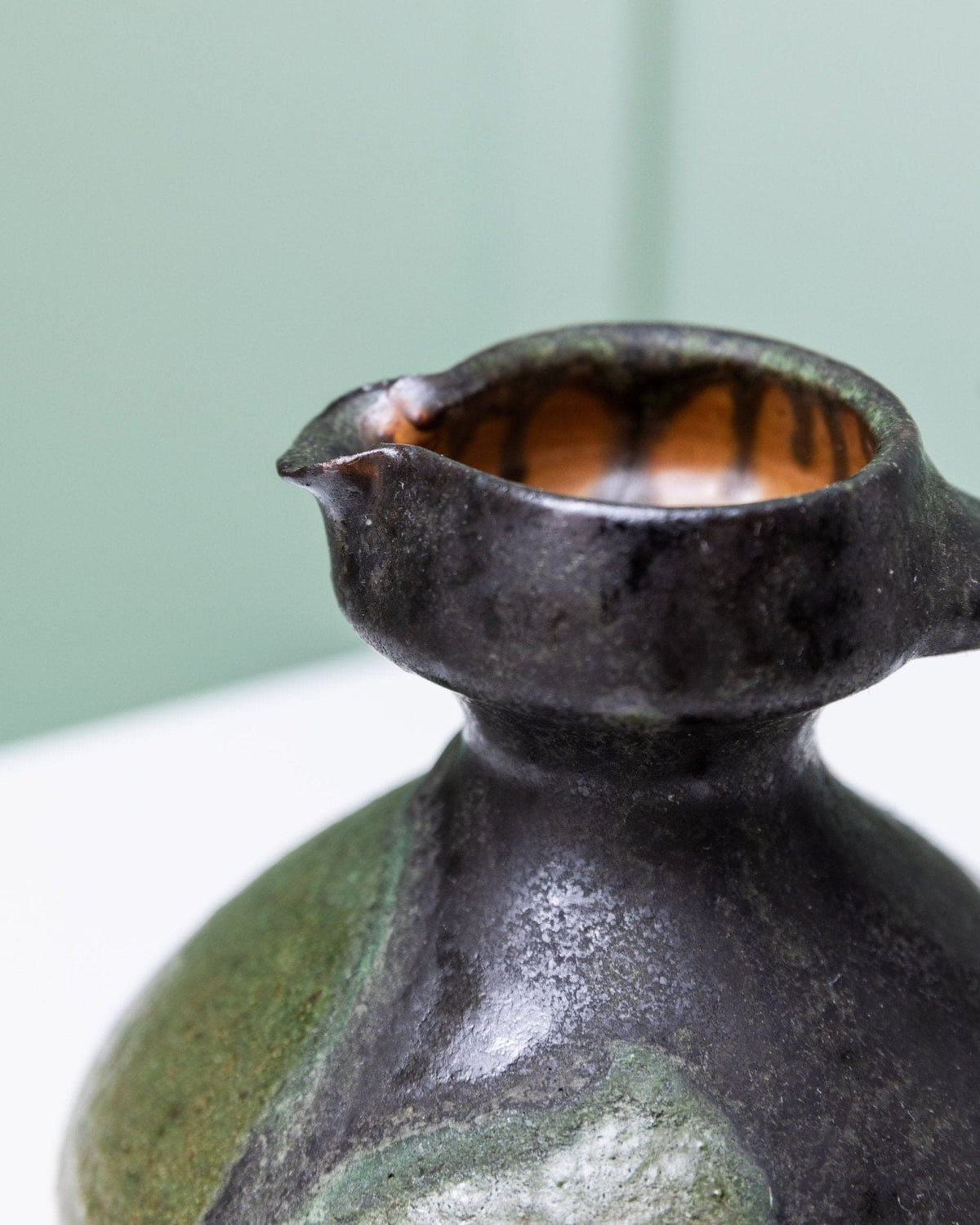 Vase vintage en céramique Fat Lava par Luise Duncker Studio Mid Century Design 1970s